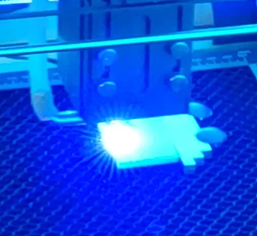 Aufbringen des Frickeldave Logos mit dem Laser
